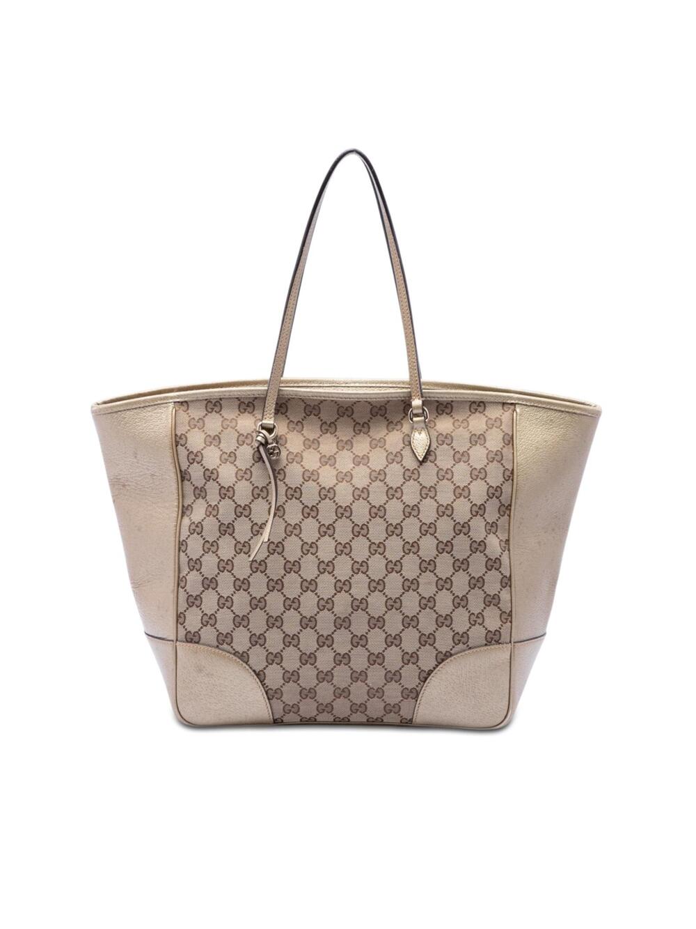 Gucci Gg Canvas And Leather Bree Tote #290380G45B - Picture 1 of 6